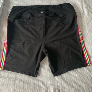 Torrid rainbow stripe biker short